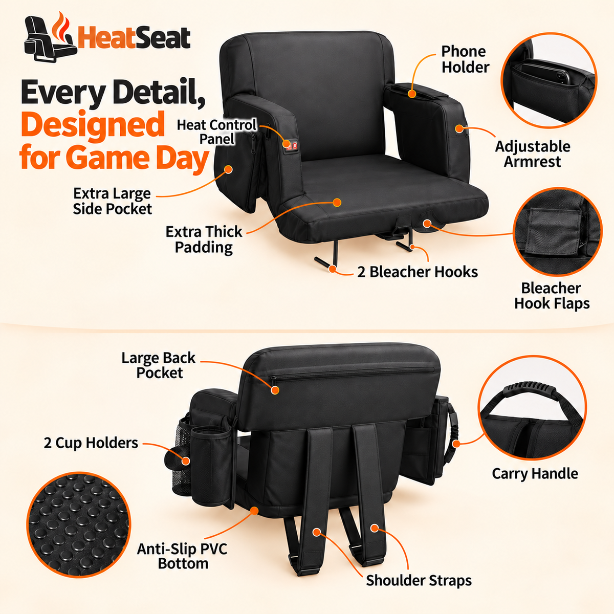 HeatSeat® Stadium Chair
